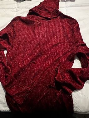Women’s Red Sparkle Sweater small